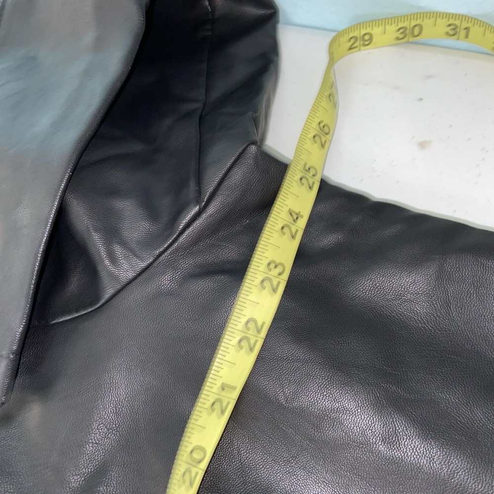 Tanming Womens Faux Leather Jacket 2XL Black Trench Coat B&T - Picture 7 of 13